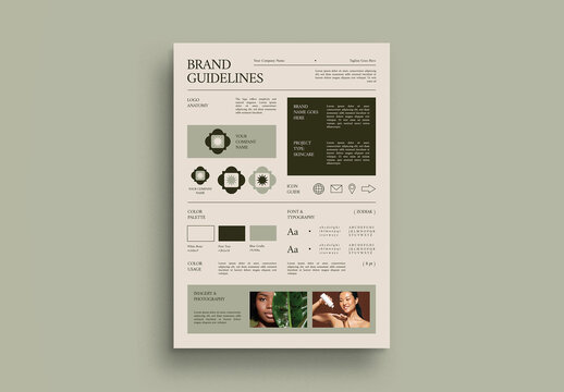 Green Elegant Skincare Brand Guideline