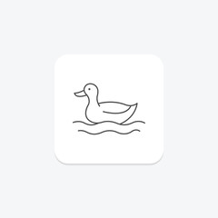 Duck By Pond, vector, pixel perfect, illustrator file