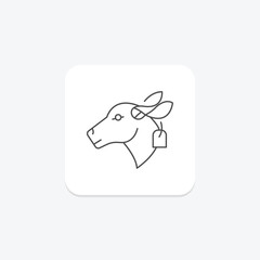 Tag On Cow Ear, vector, pixel perfect, illustrator file