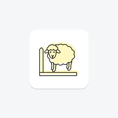 Sheep In Fence, vector, pixel perfect, illustrator file