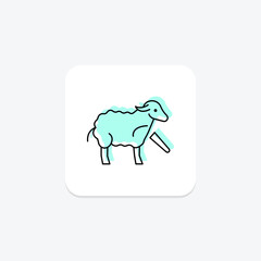Sheep Shearing, vector, pixel perfect, illustrator file