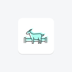 Goat Fence Line, vector, pixel perfect, illustrator file