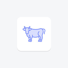 Cow In Field, vector, pixel perfect, illustrator file