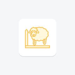 Sheep In Fence, vector, pixel perfect, illustrator file