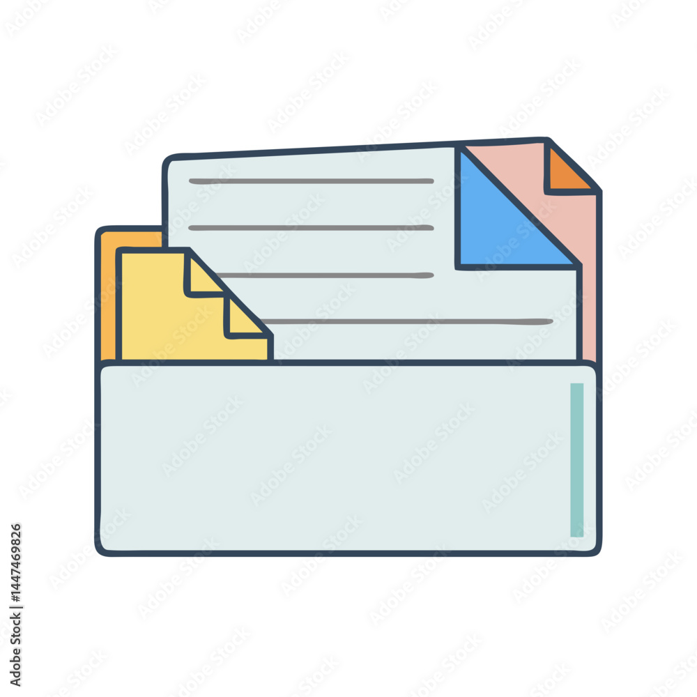 Poster document file folder paperwork office business data information management archive record keeping