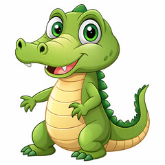 Naklejka premium cute cartoon crocodile character