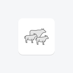 Cattle Walking Trail, vector, pixel perfect, illustrator file