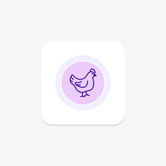 Chicken Pecking, vector, pixel perfect, illustrator file