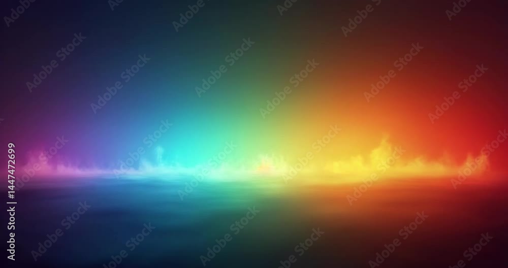 Fototapete mesmerizing rainbow spectrum gradient animation with fluid light effects, perfect for adding a vibra