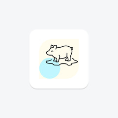Pig In Mud, vector, pixel perfect, illustrator file
