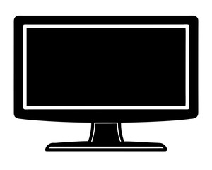 Monitor silhouette vector illustration