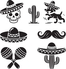 &ldquo;Cinco de Mayo Silhouette Bundle | Mexican Fiesta SVG Clipart with Sombreros, Pi&ntilde;atas & Maracas&rdquo;

&ldquo;Fiesta Silhouette Pack | Cinco de Mayo SVGs for T-Shirts, Party Decor, and Crafts&rdquo;