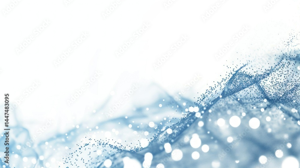Poster clean white background with stock data overlay