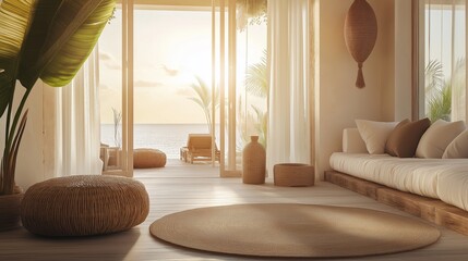 A spacious living room with the elegant design.