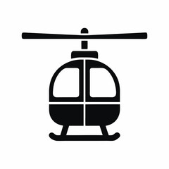 Helicopter icon silhouette vector illustration