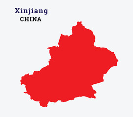 Fototapeta premium Map of Zhejiang, Map of Zhejiang China States, Zhejiang Provinces of China Vector Illustration. 