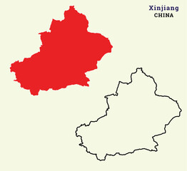Map of Zhejiang, Map of Zhejiang China States, Zhejiang Provinces of China Vector Illustration.
