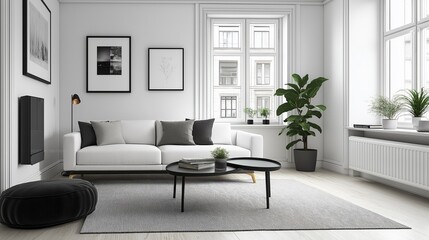 A spacious living room with the elegant design.