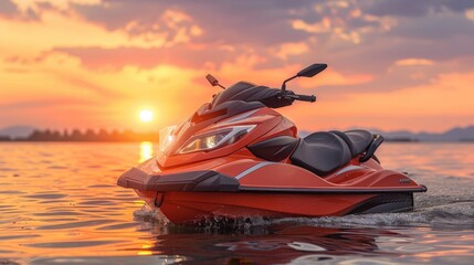Dynamic concept art showcasing thrilling jet ski action in an extreme water sports adventure scene