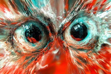 Medical research. Chronic disorder - glaucoma: abstract image of physical state. Metaphorical glaucoma physical senses, of a long-lasting sickness. Healthcare advocacy. Treatment plan.