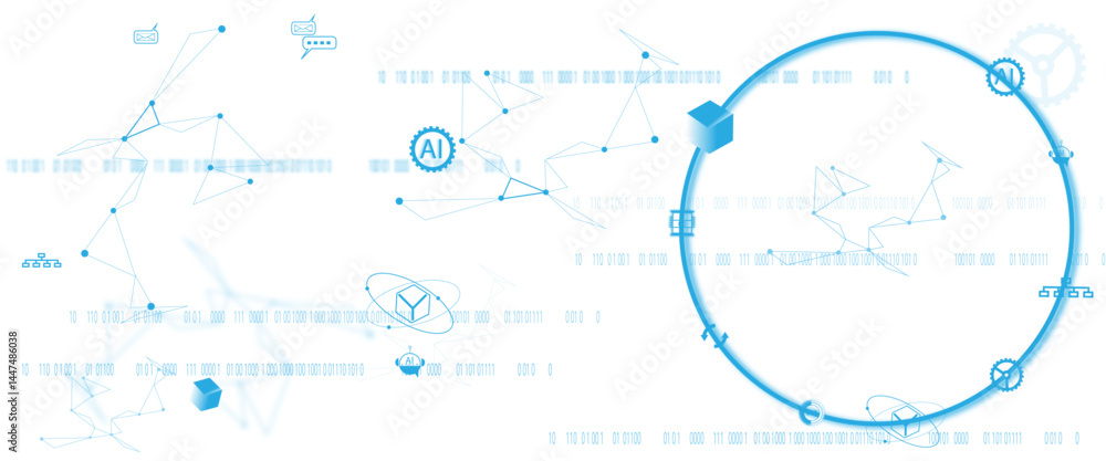Poster vector design motherboard or circuit board on white background. technology blue circuit diagram conc