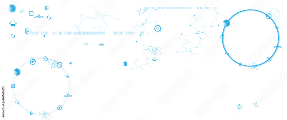 Poster vector design motherboard or circuit board on white background. technology blue circuit diagram conc