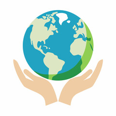 Eco Hand Holding Earth Vector for World Environment Day – perfect for eco-friendly digital designs.