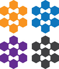 Honeycomb Icon Style honeycomb icon linear logo isolated modern logo vector