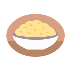 mashed potatoes icon, mashed potatoes vector illustration-simple illustration of mashed potatoes, perfect for mashed potatoes logos and icons