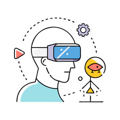 mixed reality icon icon, mixed reality icon vector illustration-simple illustration of mixed reality icon, perfect for mixed reality icon logos and icons