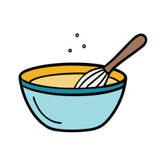 mixing bowl icon, mixing bowl vector illustration-simple illustration of mixing bowl, perfect for mixing bowl logos and icons