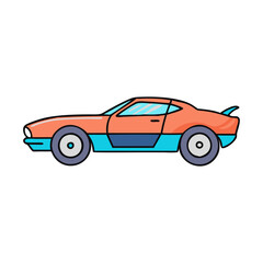 muscle car icon, muscle car vector illustration-simple illustration of muscle car, perfect for muscle car logos and icons