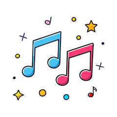 musical notes icon, musical notes vector illustration-simple illustration of musical notes, perfect for musical notes logos and icons
