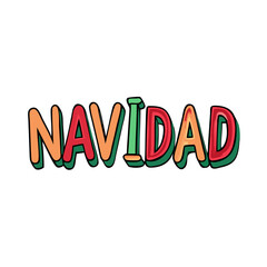 navidad text icon, navidad text vector illustration-simple illustration of navidad text, perfect for navidad text logos and icons
