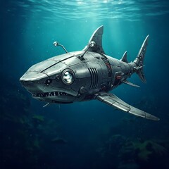 Obraz premium Future Technology Bio-Shark