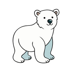 polar bear icon, polar bear vector illustration-simple illustration of polar bear, perfect for polar bear logos and icons