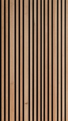 Obraz premium Wooden wall with alternating light and dark vertical stripes, modern interior design inspiration