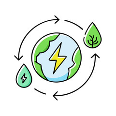 Obraz premium renewable energy icon icon, renewable energy icon vector illustration-simple illustration of renewable energy icon, perfect for renewable energy icon logos and icons
