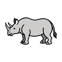 rhino icon, rhino vector illustration-simple illustration of rhino, perfect for rhino logos and icons