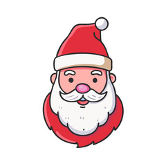 santa claus icon, santa claus vector illustration-simple illustration of santa claus, perfect for santa claus logos and icons