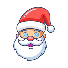santa claus icon, santa claus vector illustration-simple illustration of santa claus, perfect for santa claus logos and icons