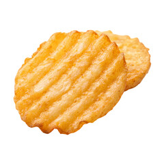Crispy Baked Rice Crackers isolated on transparent background