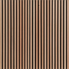 Obraz premium Wooden wall with alternating light and dark vertical stripes, modern interior design inspiration