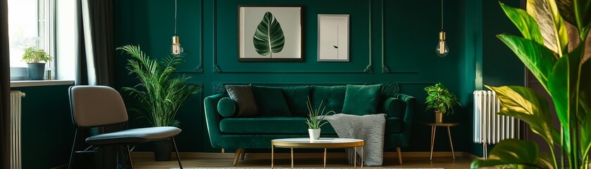 A spacious living room with the elegant design.