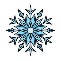 Obraz premium snowflake icon, snowflake vector illustration-simple illustration of snowflake, perfect for snowflake logos and icons