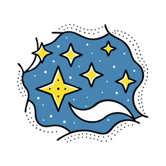 starry night background icon, starry night background vector illustration-simple illustration of starry night background, perfect for starry night background logos and icons