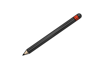 Pencil Cartoon Illustration Isolated White Background