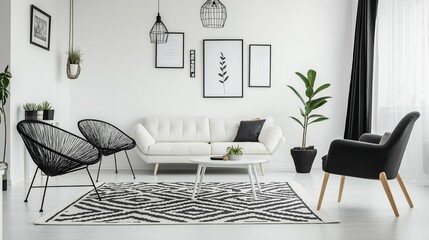 A spacious living room with the elegant design.