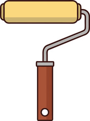 Paint roller icon illustration painting tool for wall renovation and decoration projects