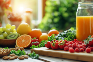 Conceptualizing health food for adorable  purpose of fitness, incorporating nutritious wholesome ingredients to promote overall well being physical strength   